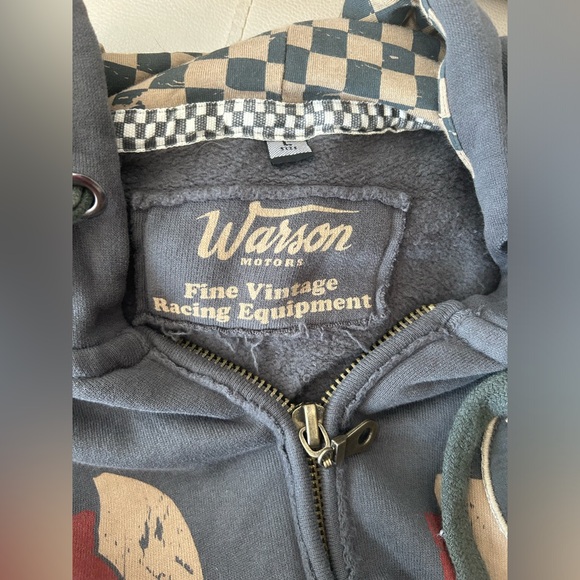 Warson Motors Fine Vintage Racing Equipment Hoodie  - size Large - Picture 5 of 6